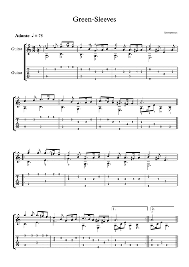 Green Sleeves (arr. Rebeca Goncalves)