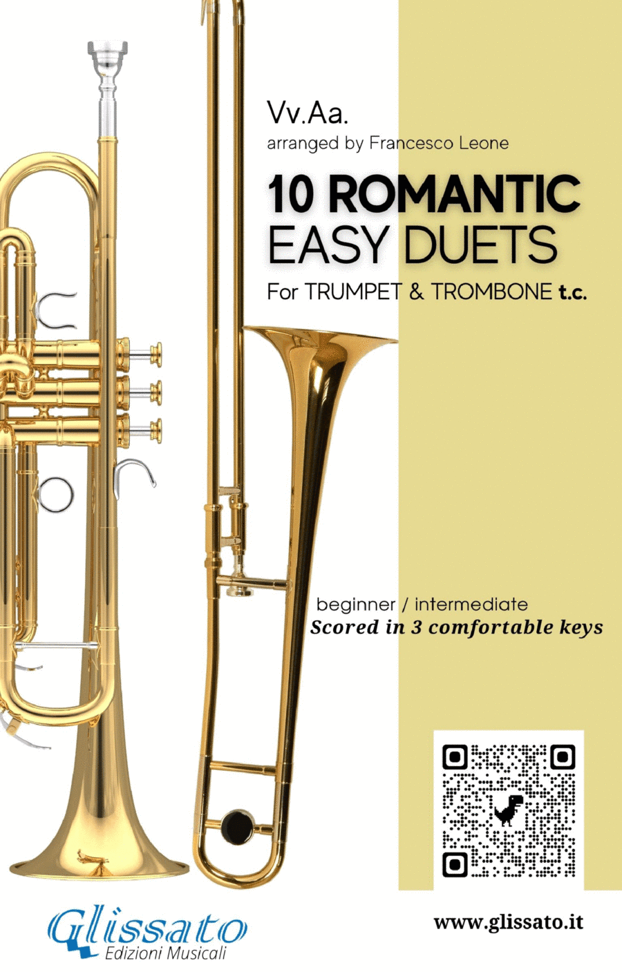 10 Romantic Easy duets for Bb Trumpet and Trombone T.C. (arr. Francesco Leone)