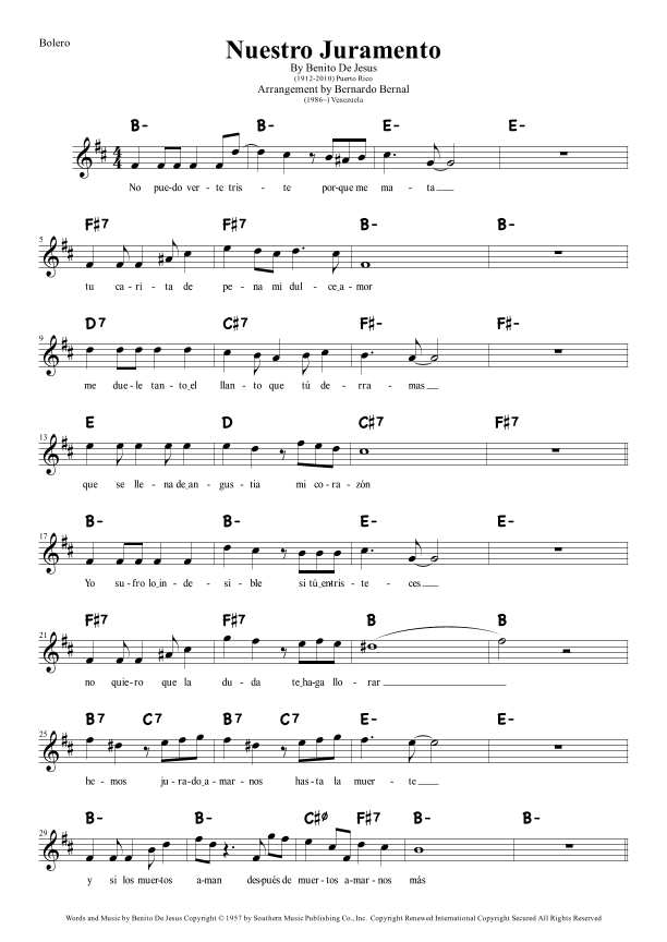 Nuestro Juramento (arr. Bernardo Bernal Hidalgo)