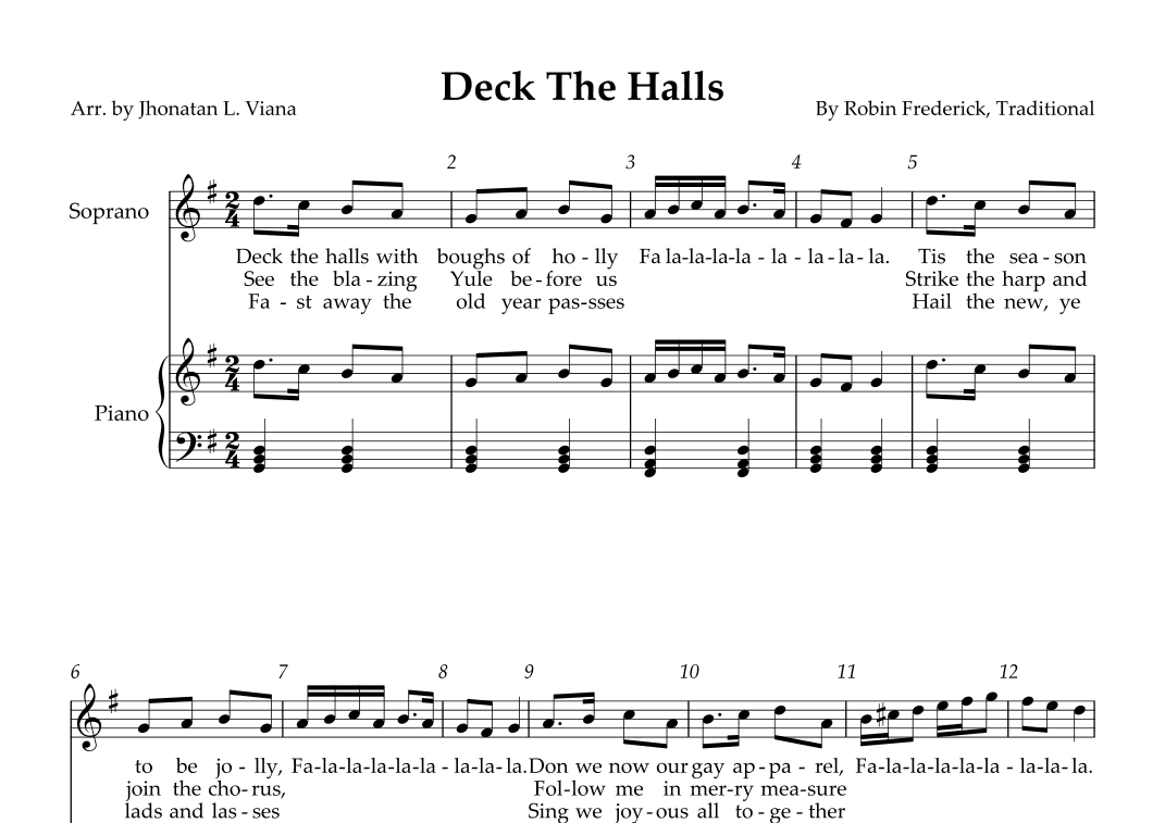 Deck The Halls (arr. Jhonatan Lucio Viana)