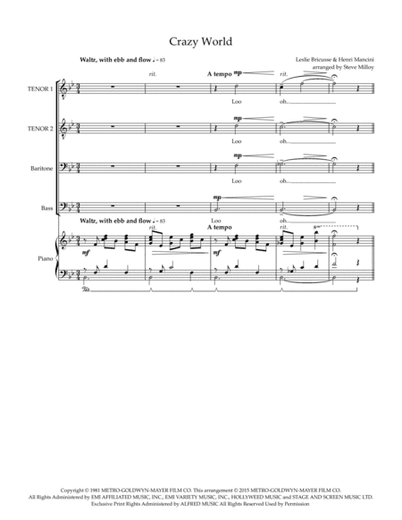 Crazy World (arr. Steve Milloy)