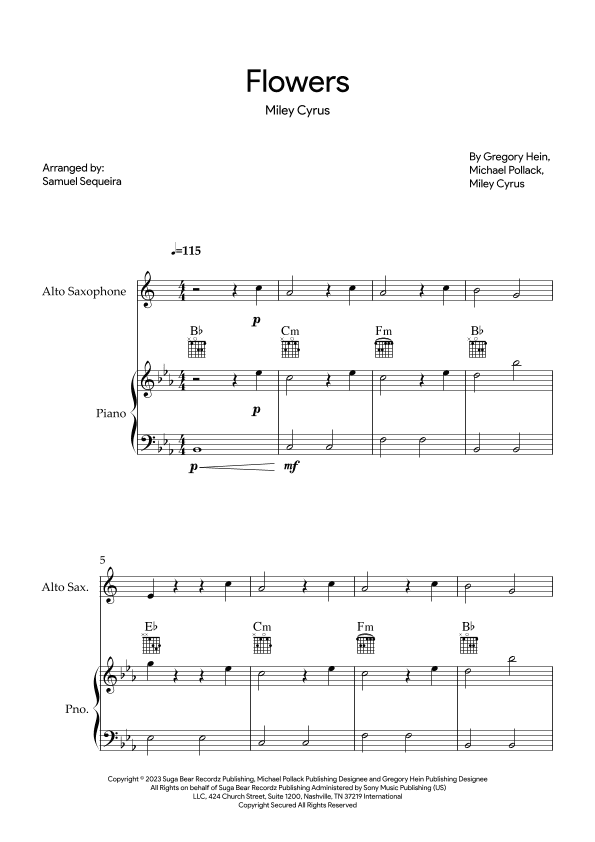 Flowers (arr. Samuel Sequeira)