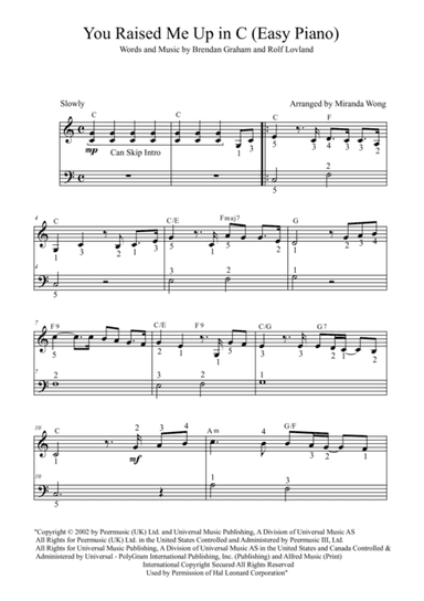 You Raise Me Up (arr. Miranda Wong)