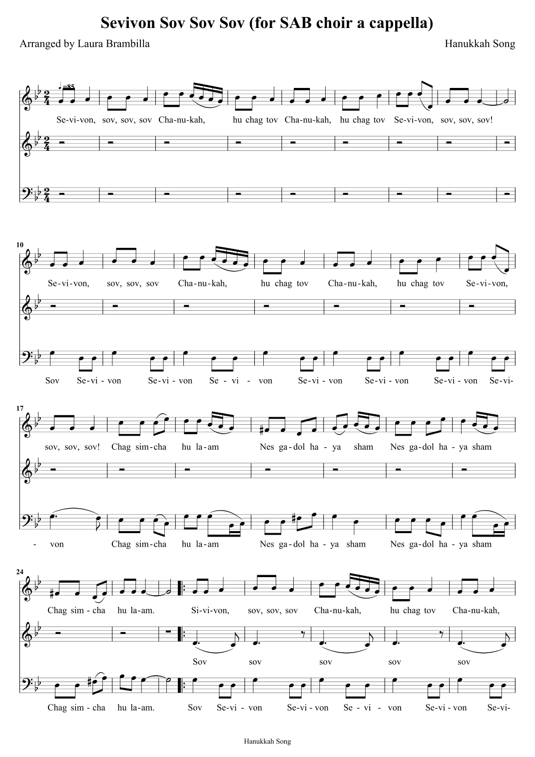 Sevivon Sov Sov Sov (arr. Laura Brambilla)