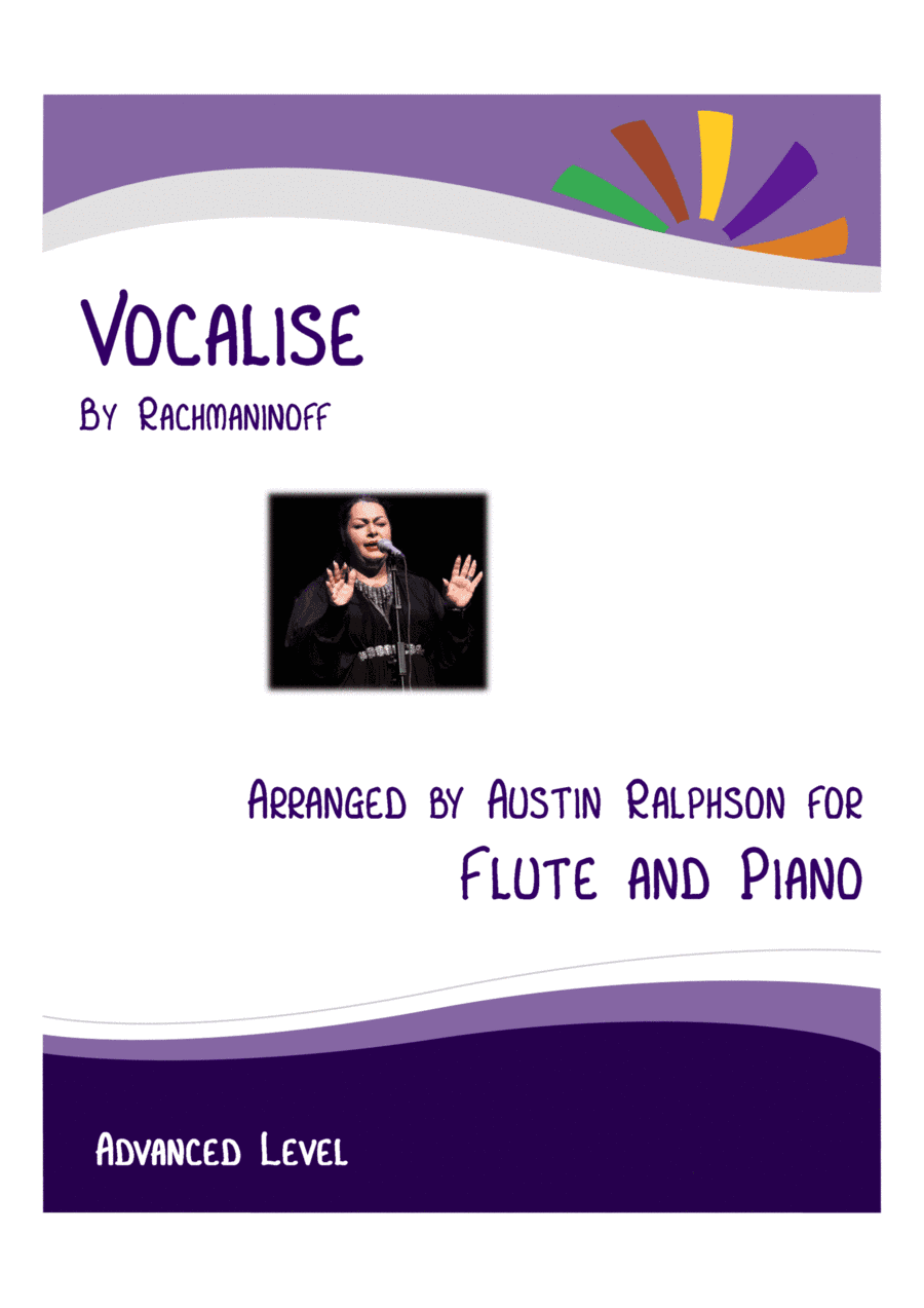 Vocalise (Rachmaninoff) - flute and piano with FREE BACKING TRACK (arr. Austin Ralphson)