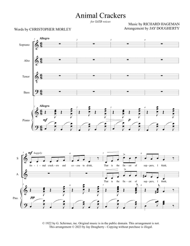 Animal Crackers (arr. Jay Dougherty)