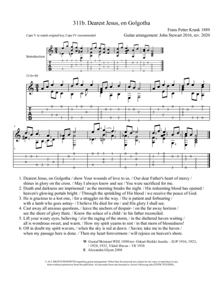 311b Dearest Jesus, on Golgotha with Intro (arr. John Stewart 2016, rev. 2020)