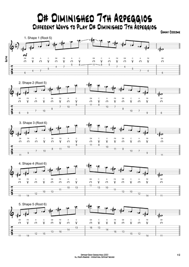 D# Diminished 7th Arpeggios (5 Ways to Play)