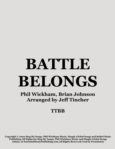 Battle Belongs (arr. Jeff Tincher)