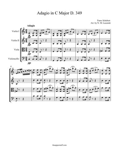 Adagio in C Major D. 349 (arr. Nick Lacanski)