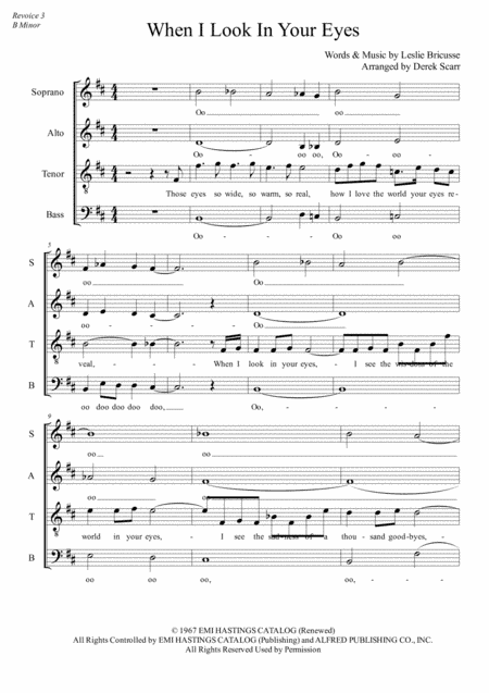 When I Look In Your Eyes (arr. Derek Scarr)