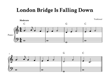 London Bridge Is Falling Down - Easy Piano in C (arr. Yuri Noronha)