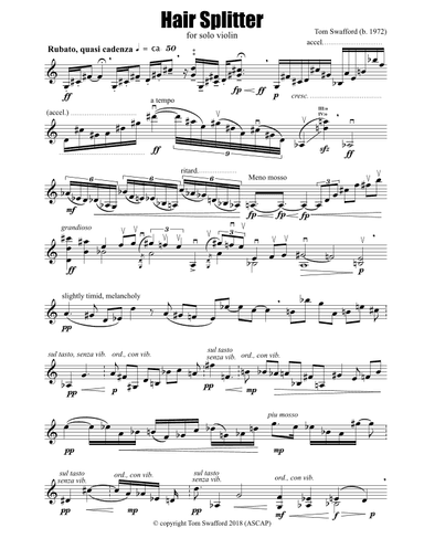 Hair Splitter for solo violin