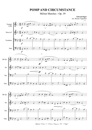 POMP AND CIRCUSTANCE - Militar Marches - Op. 39 (arr. Renato Tagliabue)