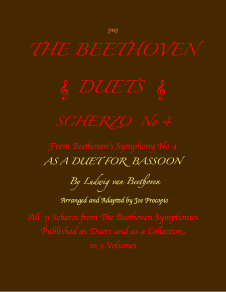 The Beethoven Duets For Bassoon Scherzo No. 4 (arr. Joe Procopio)