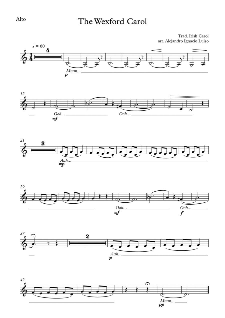 The Wexford Carol (arr. Alejandro Ignacio Luiso)