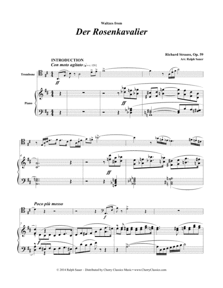 Waltzes from Der Rosenkavalier for Trombone & Piano (arr. Ralph Sauer)