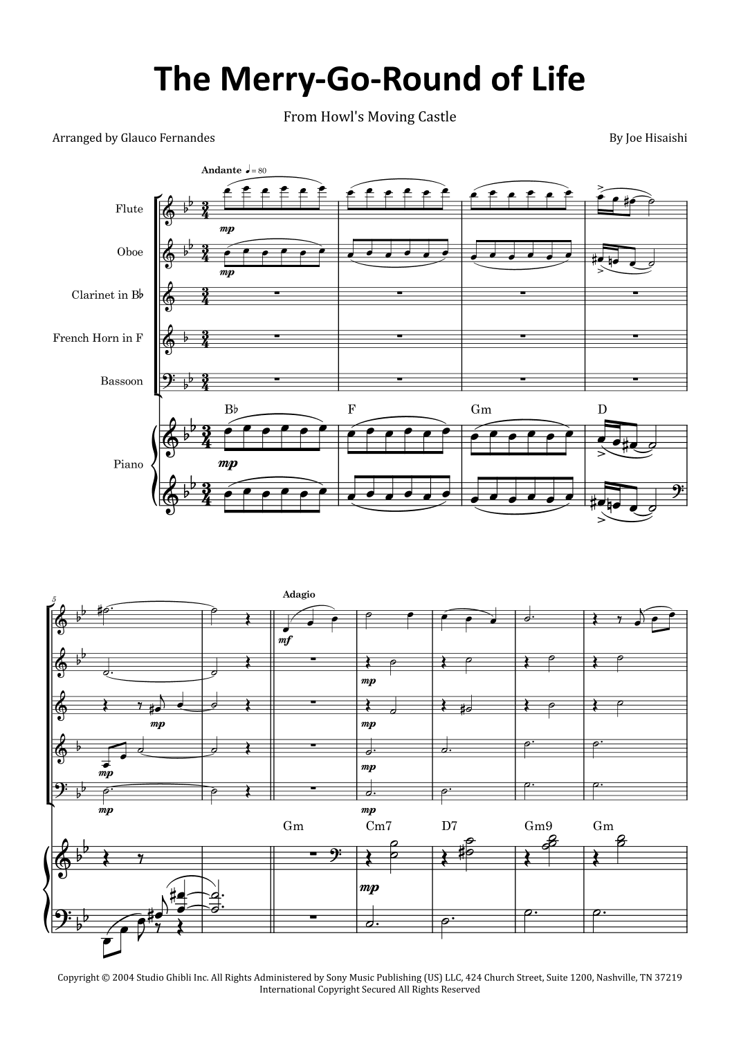 Merry-go-round Of Life (arr. Glauco Fernandes)