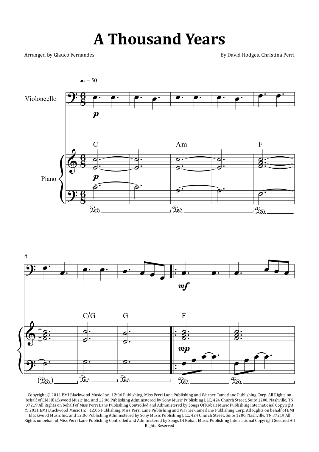 A Thousand Years (arr. Glauco Fernandes)