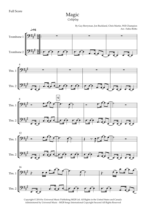 Magic (arr. Fabio Britto)