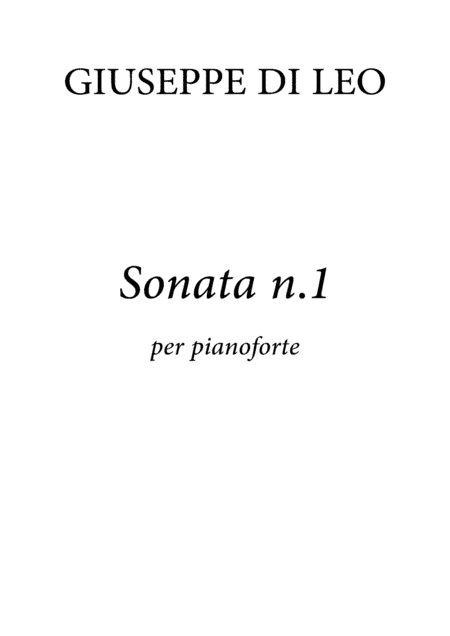 Piano Sonata n.1