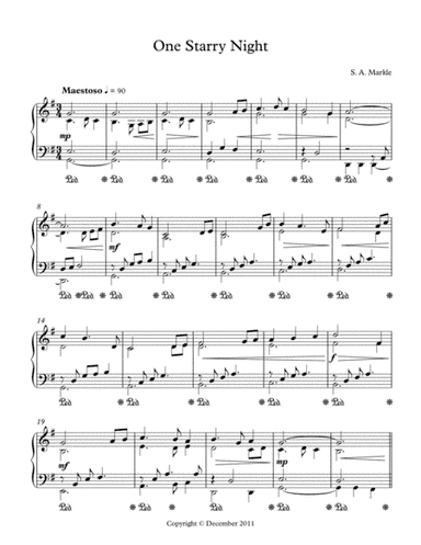 One Starry Night (for Piano)