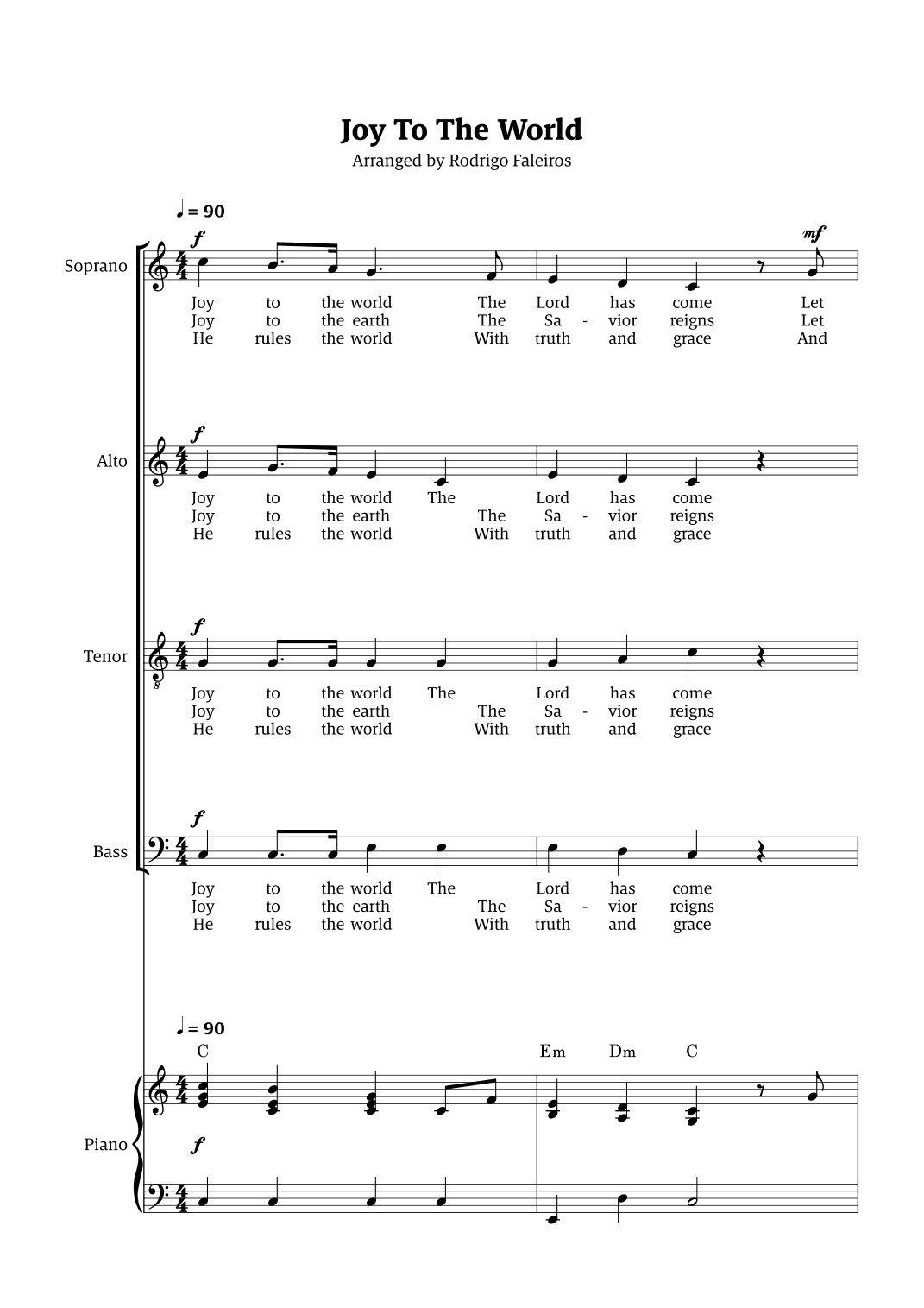 Joy To The World (arr. Rodrigo Faleiros)