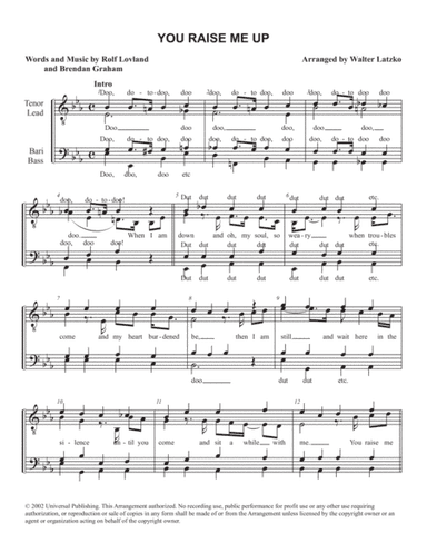 You Raise Me Up (arr. Walter Latzko)