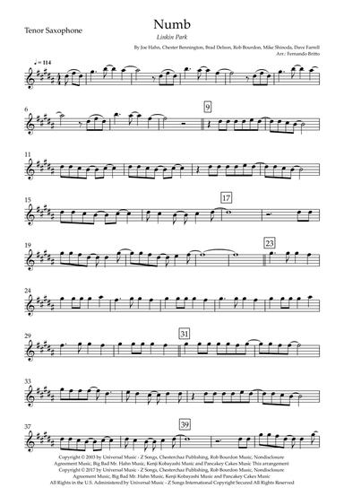 Numb (arr. Fernando Britto)