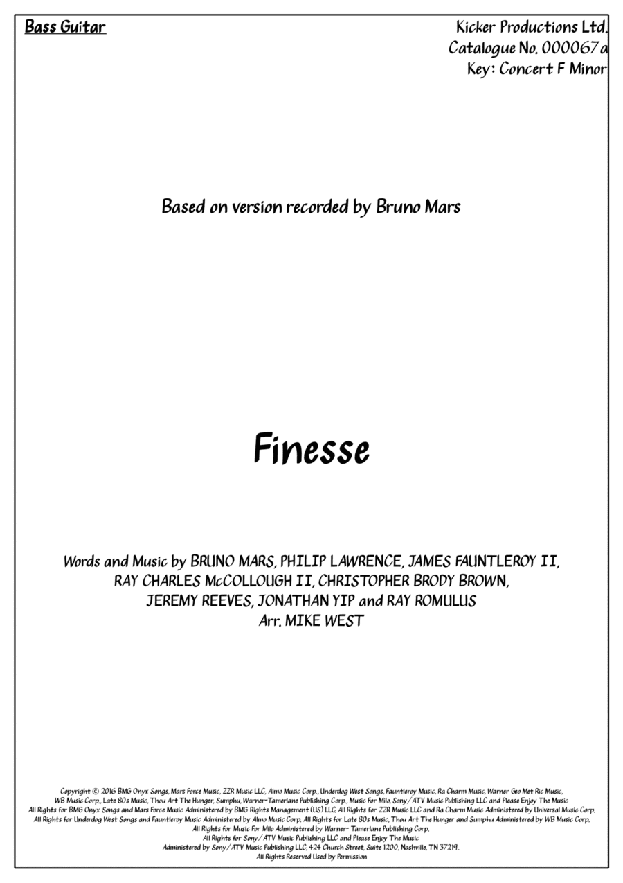 Finesse (arr. Arr. Mike West)