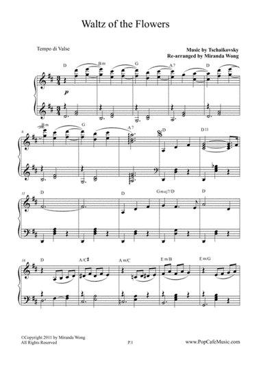 Waltz of the Flowers - Romantic Piano Solo Music (arr. Miranda Wong)