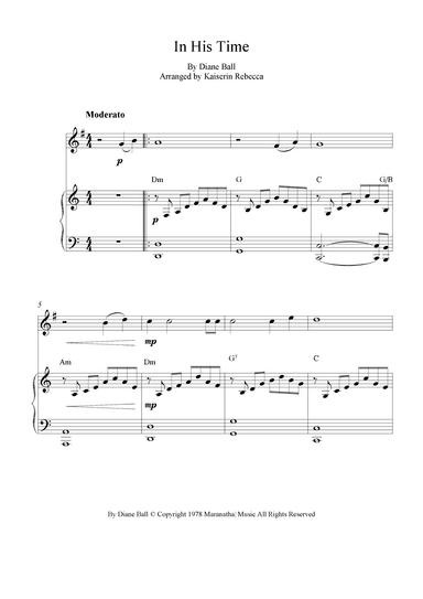 In His Time (arr. Kaiserin Rebecca)