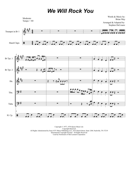 We Will Rock You (arr. Stephen DeCesare)