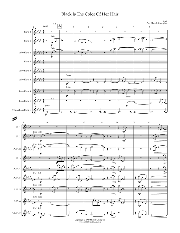 Black Is The Color Of Her Hair (arr. Myrick Crampton)