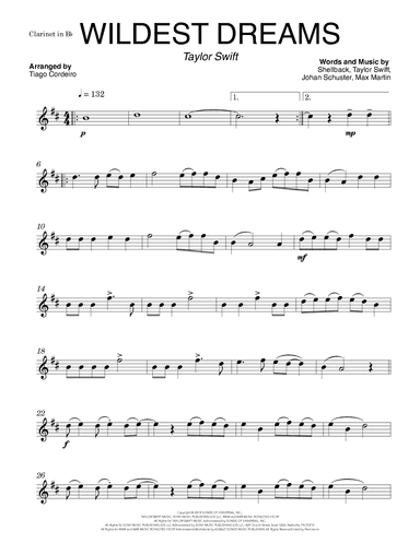 Wildest Dreams (arr. Tiago Cordeiro)