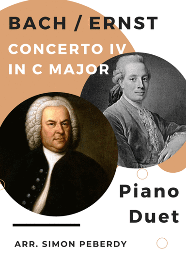 Bach/Ernst Concerto IV in C major, arr for piano duet by Simon Peberdy (arr. Simon Peberdy)