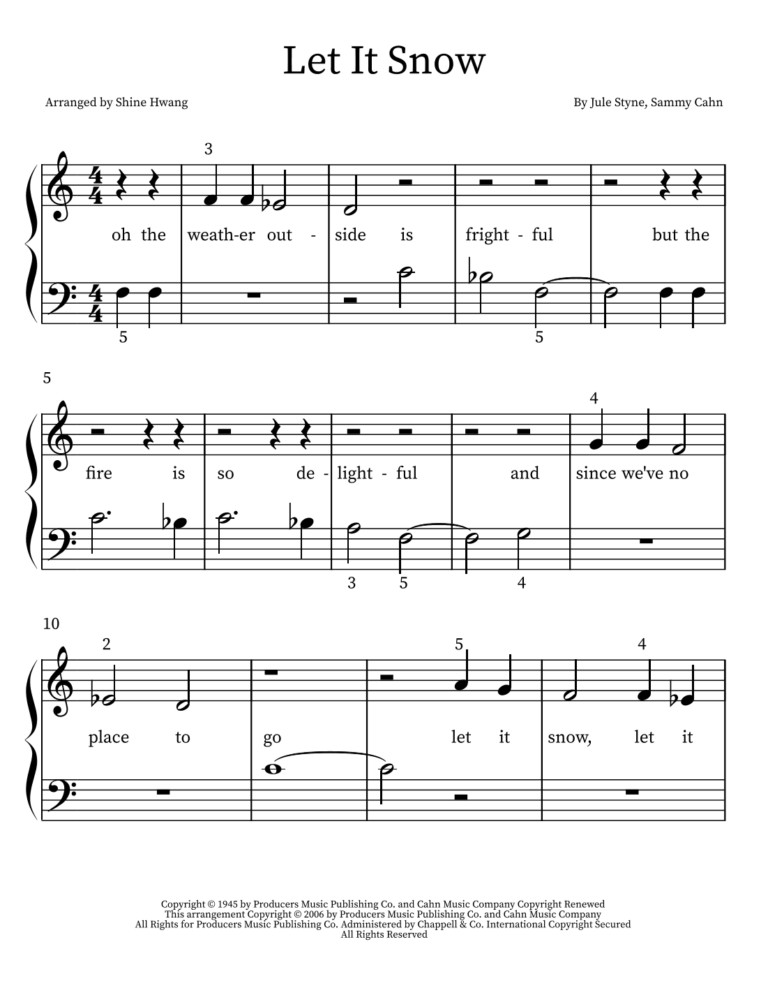 Let It Snow! Let It Snow! Let It Snow! (arr. Shine)