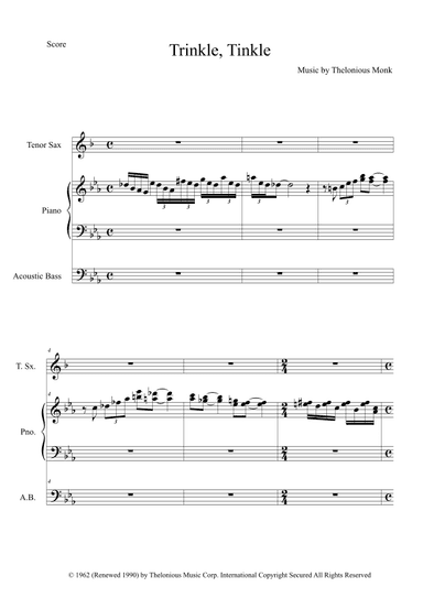 Trinkle-tinkle (arr. The Sheet Music Library)