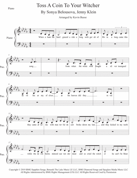 Toss A Coin To Your Witcher (arr. Kevin Busse)