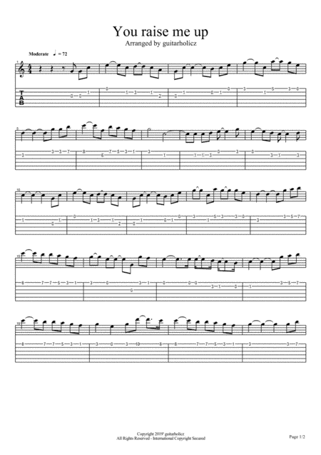 You Raise Me Up (arr. guitarholicz)