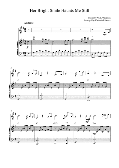 Her Bright Smile Haunts Me Still (arr. Kaiserin Rebecca)