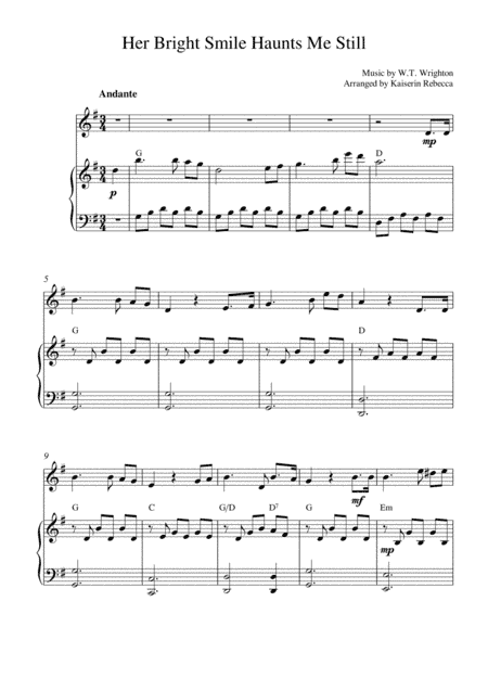 Her Bright Smile Haunts Me Still (arr. Kaiserin Rebecca)