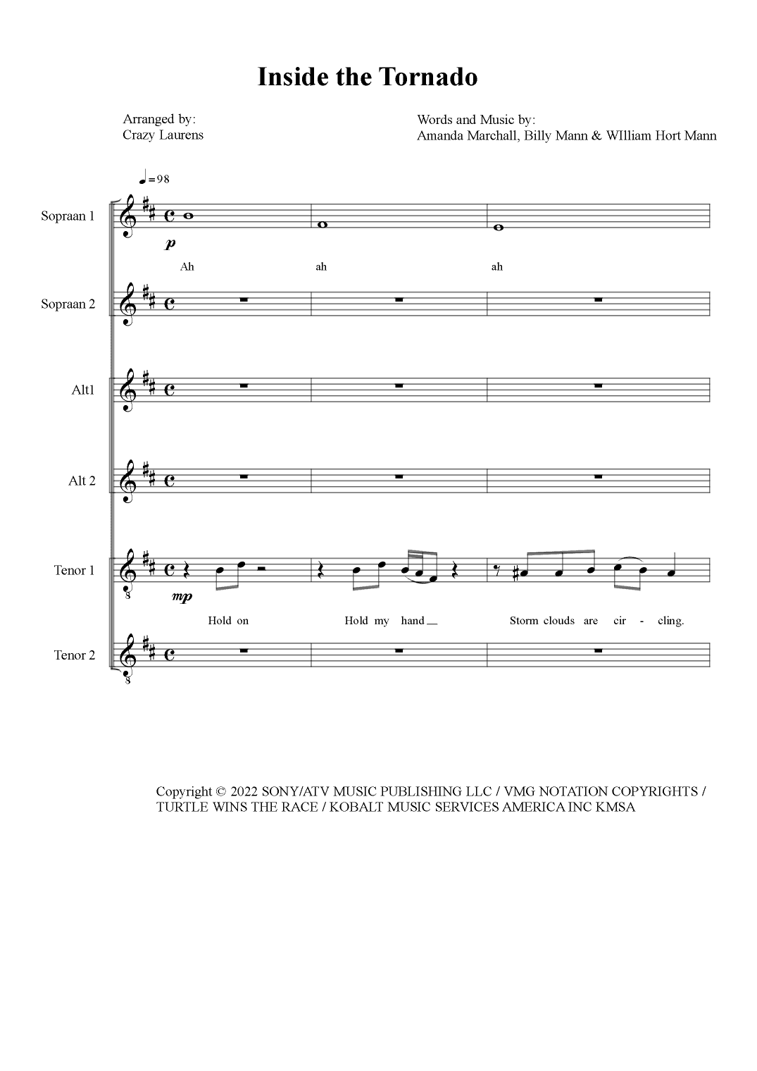 Inside The Tornado (arr. Crazy Laurens)