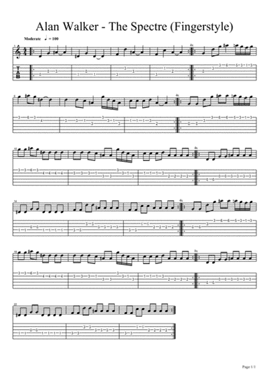 The Spectre (arr. guitarholicz)