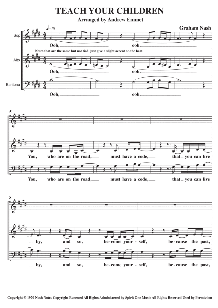 Teach Your Children (arr. Andrew Emmet)