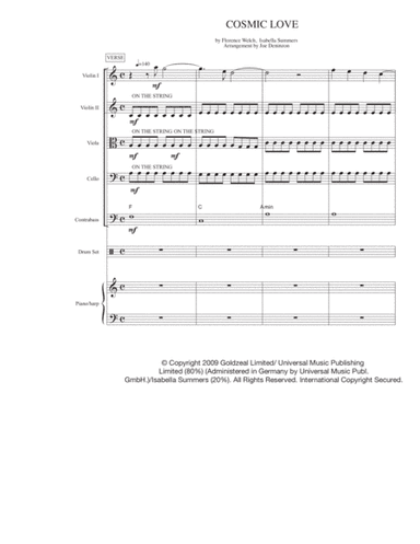 Cosmic Love (arr. Joe Deninzon)