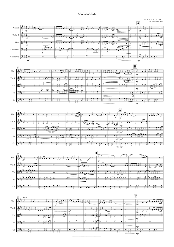 A Winter's Tale (arr. Tom Rundle-Wood)