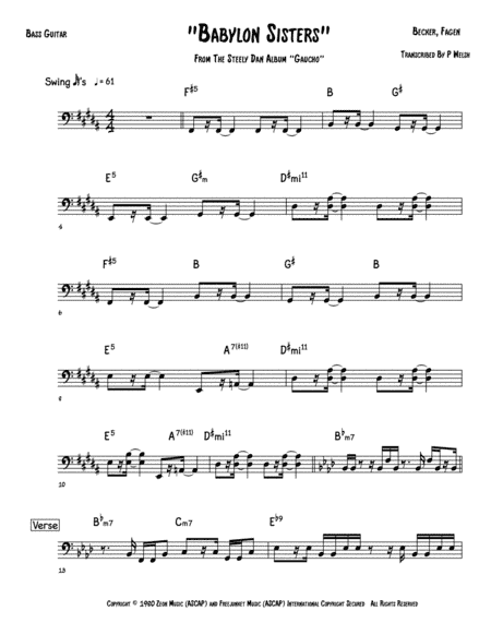 Babylon Sisters (arr. Accubass)