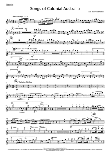 Songs of Colonial Australia - Wind Band/Parts (arr. Steven Stanke)
