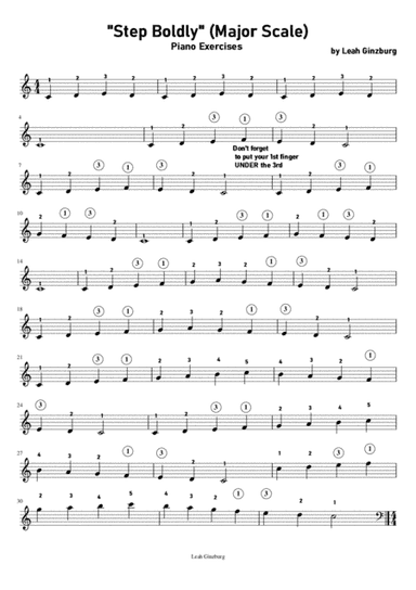 "Step Boldly" - Piano exercise